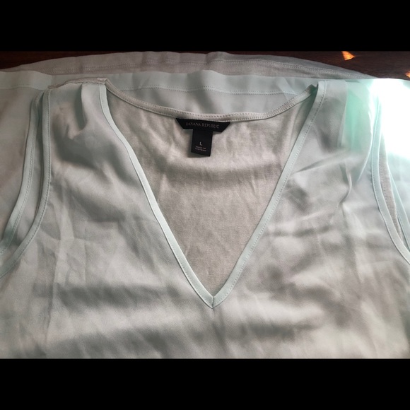 NWOT Banana Republic Double-Layered Mint Tank Top - Picture 3 of 3